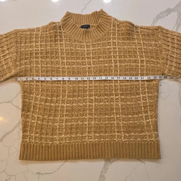 Ann Taylor Crewneck Long Sleeve Knit Sweater Champagne Tan Womens Size XL - Picture 8 of 9